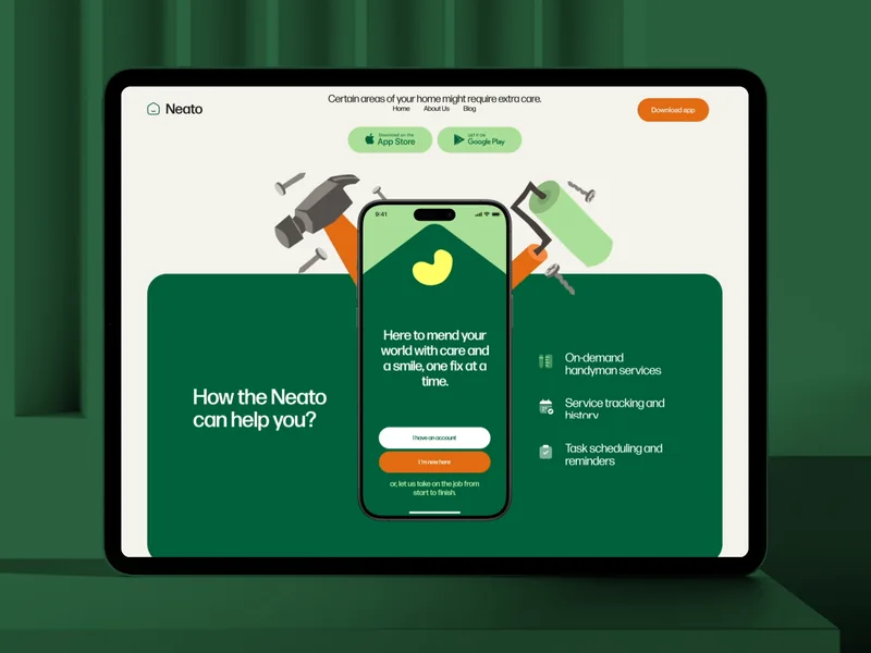 Neato Handyman App - Mobile App Development Portfolio
