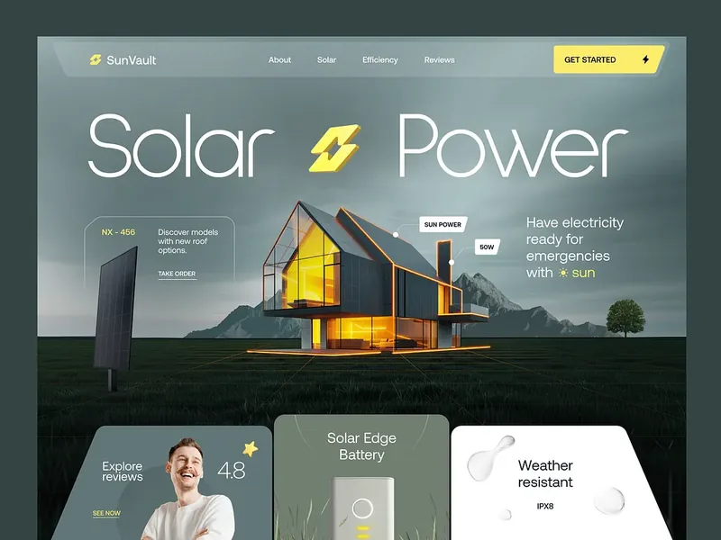 SunVault Solar - Interactive Web Design Portfolio